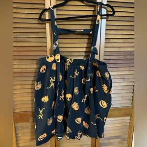 The Nightmare Before Christmas Halloween Black/Orange Suspender Skirt 3X